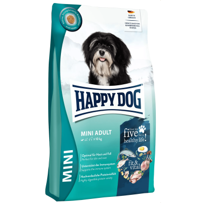 Корм для дорослих собак Happy Dog Mini Adult мілких порід вагою до 10 кг, 0,8 кг Корм для дорослих собак Happy Dog Mini Adult мілких порід вагою до 10 кг, 0,8 кг