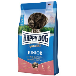 Корм для собак Happy Dog Sens Junior для юниоров от 7 до 18 мес с лососем и картошкой, 10кг
