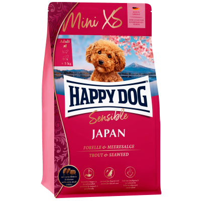 Сухий корм Happy Dog Sensible Mini XS Japan для дорослих собак дрібних та дуже дрібних порід вагою до 5 кг, 300гр Сухий корм Happy Dog Sensible Mini XS Japan для дорослих собак дрібних та дуже дрібних порід вагою до 5 кг, 300гр