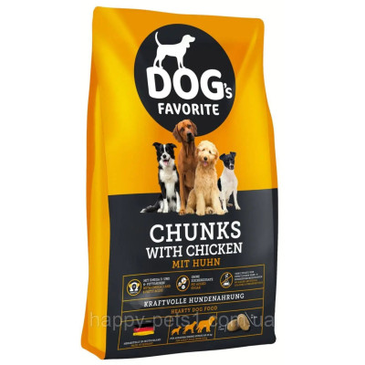 Корм для собак з куркою Dogs Favorite Chiken, 15 кг | Сухий корм для собак Dogs Favorite Chiken