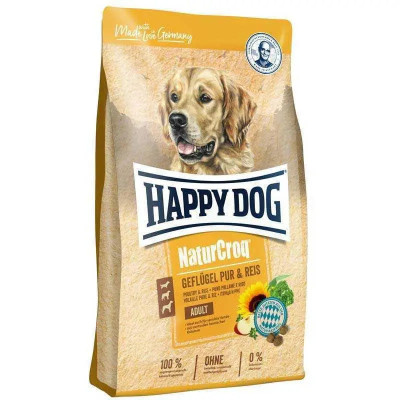 Корм для дорослих собак Happy Dog NaturCroq Geflugel Pur Reis з птицею і рисом, 11кг