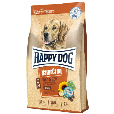 Корм для взрослых собак Happy Dog NaturCroq Rind Reis с говядиной и рисом (Хеппи дог), 15кг