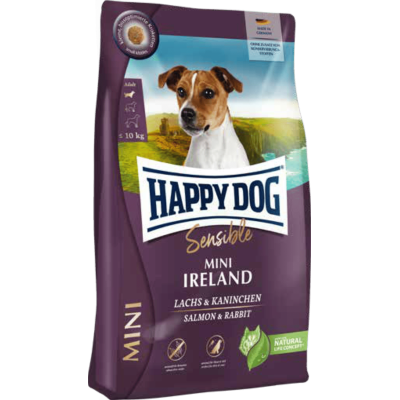 Корм для собак Happy Dog Mini Irland мілких порід з лососем і кроликом, 800гр | Корм Happy Dog Mini Ireland Корм для собак Happy Dog Mini Irland мілких порід з лососем і кроликом, 800гр | Корм Happy Dog Mini Ireland