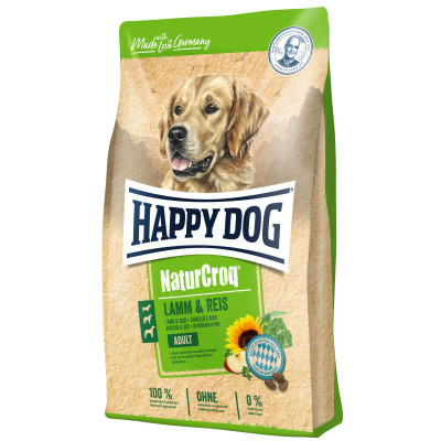 Корм для собак Happy Dog Natur Croq Lamm Reis с чувствительным пищеварением с ягненком и рисом, 15кг