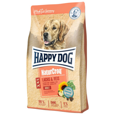 Корм для собак Happy Dog Naturcroq Lachs Reis с лососем и рисом, 4кг | Корм для собак Хеппи дог Натур крок