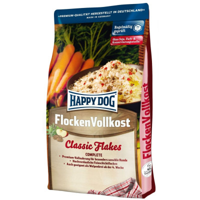Корм для собак Happy Dog Premium Flocken Vollk хлопья для щенков с чувствительным пищеварением, 10кг