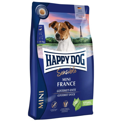 Корм для собак Happy Dog Sensible Mini France дрібних порід до 10кг з качкою, 4 кг | Сухий корм Хеппі дог міні