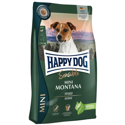 Корм для собак Happy Dog Sensible mini Montana для дрібних порід до 10кг з кониною, 800гр