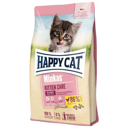 Сухий корм Happy Cat Minkas Kitten Care для кошенят від 4 тижнів до 4 місяців з птицею, 10кг | Хеппі кет Мінкас