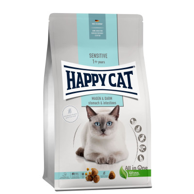 Сухий корм Happy Cat Sensitive Magen and Darm з чутливим травленням з м'ясом качки і рисом, 4кг