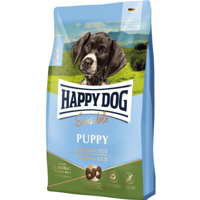 Корм Happy Dog Sens для цуценят від 4 тиж до 6 міс з ягням та рисом, 18кг Корм Happy Dog Sens для цуценят від 4 тиж до 6 міс з ягням та рисом, 18кг