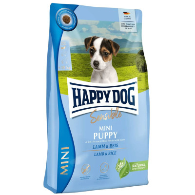 Корм Happy Dog Sensible Mini Puppy для щенков мелких пород весом до 10кг от 1 до 12 месяцев, 4кг Корм Happy Dog Sensible Mini Puppy для щенков мелких пород весом до 10кг от 1 до 12 месяцев, 4кг