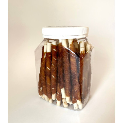 Ласощі для собак Кронтес, Кальцієві палички з качкою, 500 гр БАНКА