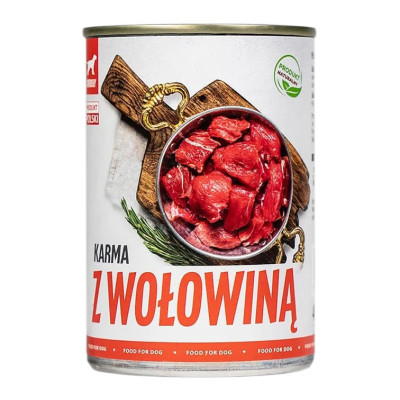 Вологий консервований корм для собак TufTuf з яловичиною, 400 гр | Консерва для собак TufTuf