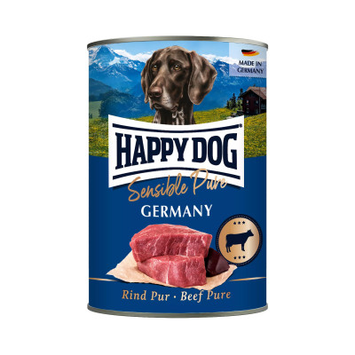Вологий корм для собак Happy Dog Sens з яловичиною (Хеппі Дог), 800 гр | Консерва для собак happy dog sens