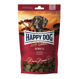 Ласощі для собак Happy Dog Soft Snac Africa середніх і великих порід зі смаком страуса, 100гр Ласощі для собак Happy Dog Soft Snac Africa середніх і великих порід зі смаком страуса, 100гр