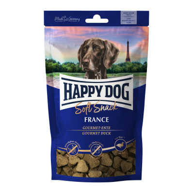 Ласощі для собак Happy Dog Soft Snac France середніх і великих порід зі смаком качки та картоплею, 100гр Ласощі для собак Happy Dog Soft Snac France середніх і великих порід зі смаком качки та картоплею, 100гр