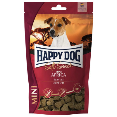Лакомства для собак Happy Dog Soft Snac Mini Africa мелких пород со вкусом страуса и картошки, 100гр